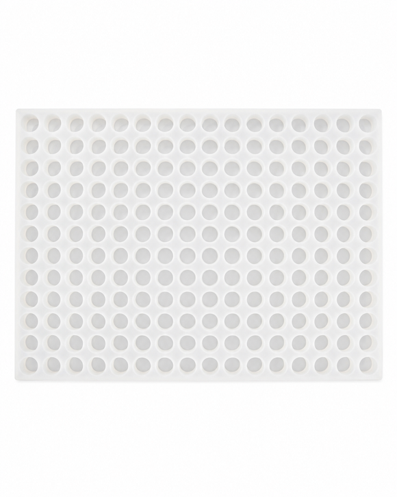 Molde comercial de silicona para gomitas cilíndricas de 3.2 mL — vista completa