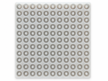 Molde de goma para gomitas con forma de anillo de melocotón de 3,4 ml - 108 cavidades - 0