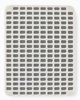 4mL brick gummy mold with 185 cavities, overhead view
