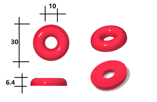 Molde de goma de silicona con anillo de melocotón de 3 ml - 108 cavidades
