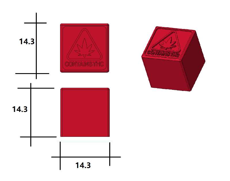 Logotipo de cumplimiento del moho de 2.9 ml de cubos - 391 Cavidades - 0